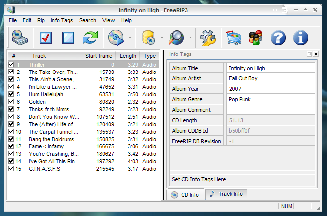 Screenshot of FreeRIP