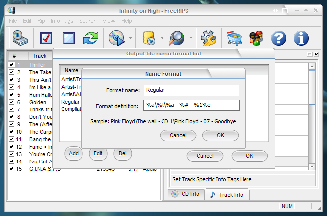 Screenshot of FreeRIP