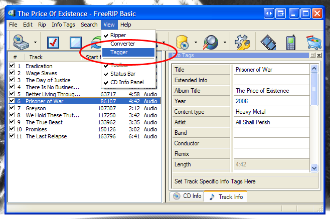 Screenshot of FreeRIP